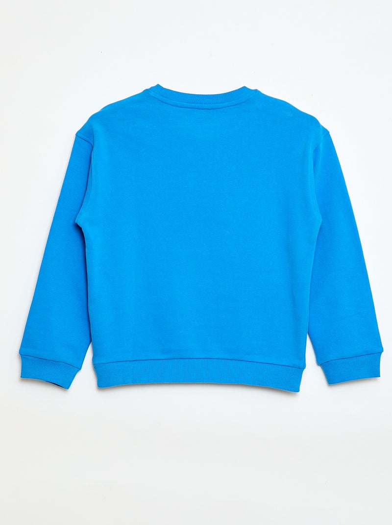 Sudadera de felpa con estampado Azul - Kiabi