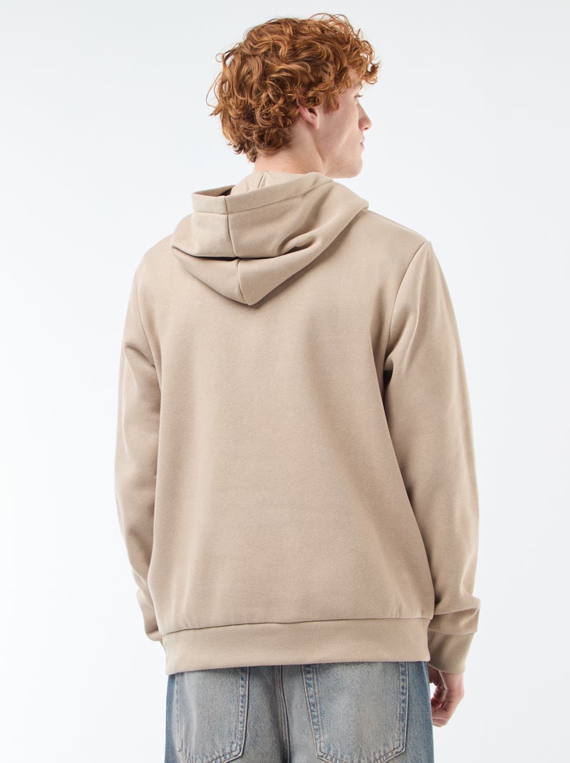 Sudadera de felpa con estampado Beige - Kiabi