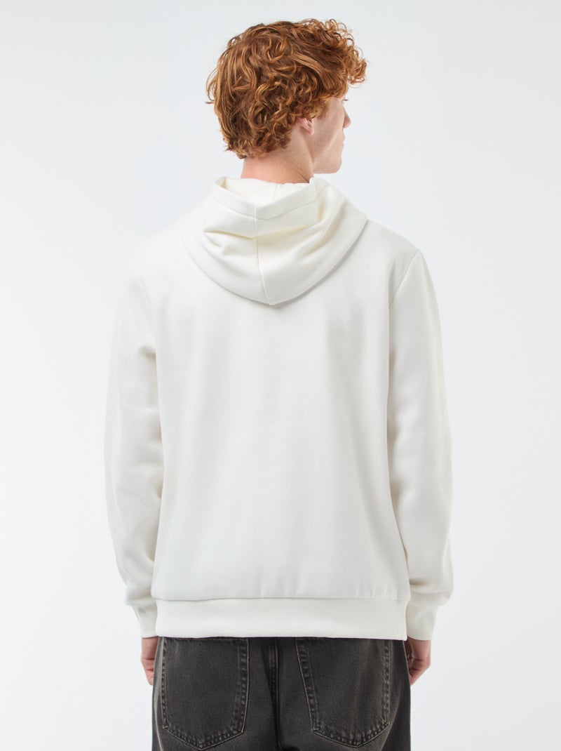 Sudadera de felpa con estampado Blanco - Kiabi