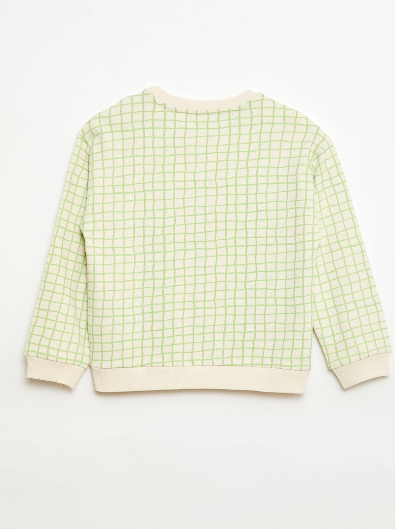 Sudadera de felpa con estampado Blanco - Kiabi