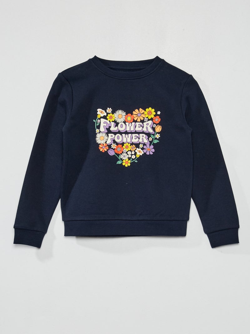 Sudadera de felpa con estampado de fantasía AZUL - Kiabi
