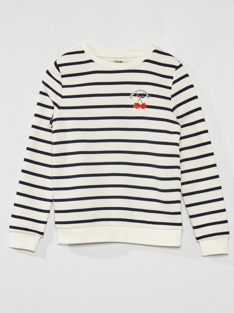 Sudadera de felpa con estampado de fantasía BEIGE - Kiabi