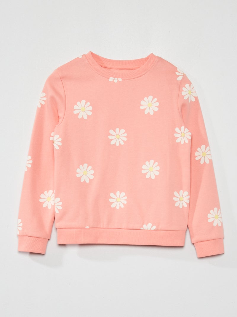 Sudadera de felpa con estampado de fantasía ROSA - Kiabi