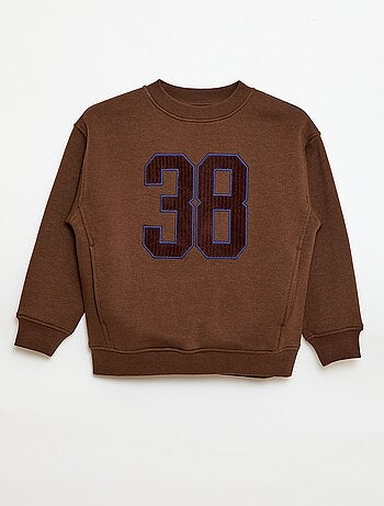 Sudadera de felpa con estampado de terciopelo