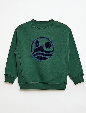 Sudadera de felpa con estampado de terciopelo