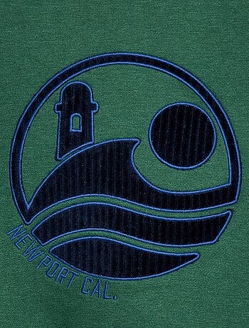 Sudadera de felpa con estampado de terciopelo