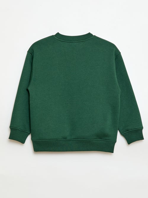 Sudadera de felpa con estampado de terciopelo - Kiabi