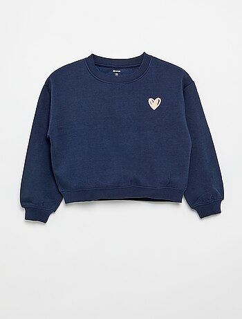 Sudadera de felpa con estampado en el pecho