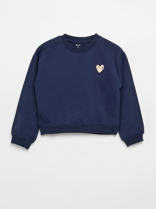Sudadera de felpa con estampado en el pecho - Kiabi