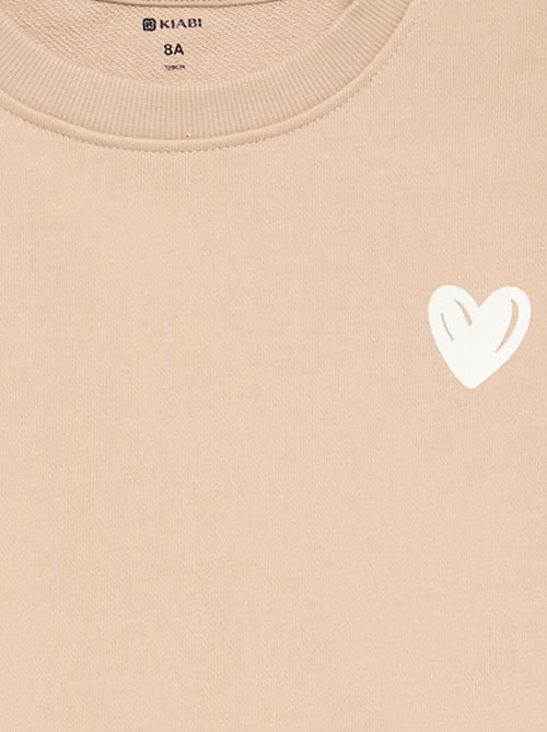 Sudadera de felpa con estampado en el pecho - Kiabi