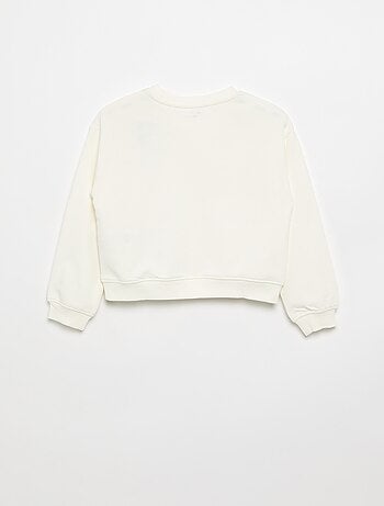 Sudadera de felpa con estampado en el pecho