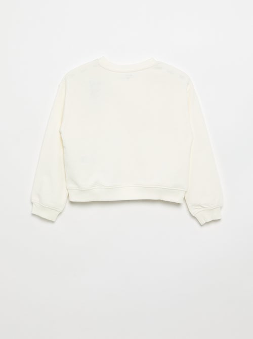 Sudadera de felpa con estampado en el pecho - Kiabi