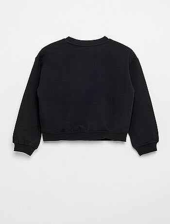Sudadera de felpa con estampado en el pecho