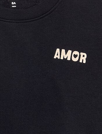 Sudadera de felpa con estampado en el pecho