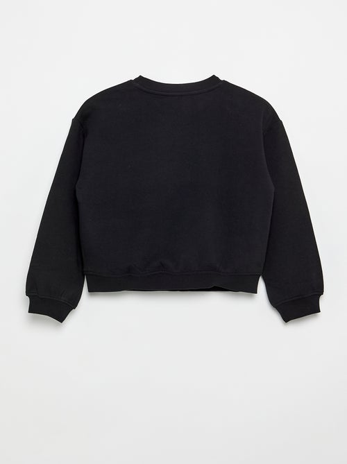 Sudadera de felpa con estampado en el pecho - Kiabi