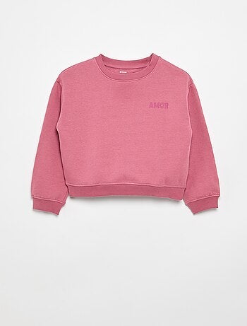 Sudadera de felpa con estampado en el pecho