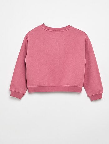 Sudadera de felpa con estampado en el pecho