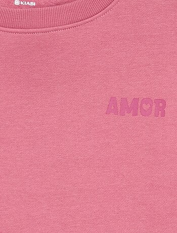 Sudadera de felpa con estampado en el pecho