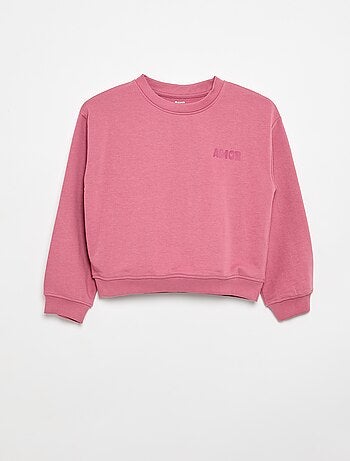 Sudadera de felpa con estampado en el pecho