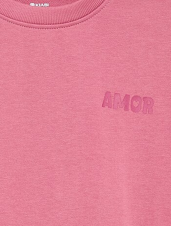 Sudadera de felpa con estampado en el pecho
