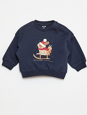 Sudadera de felpa con estampado frontal