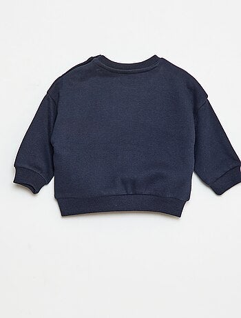 Sudadera de felpa con estampado frontal