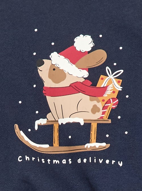 Sudadera de felpa con estampado frontal - Kiabi