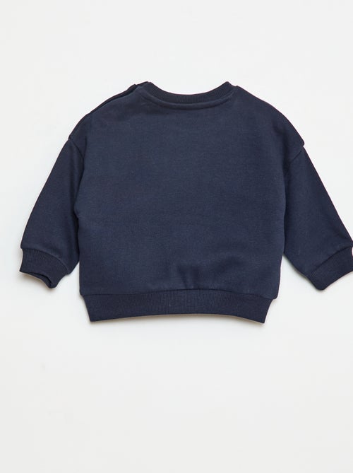 Sudadera de felpa con estampado frontal - Kiabi