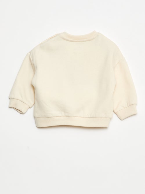 Sudadera de felpa con estampado frontal - Kiabi