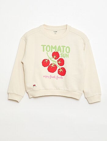 Sudadera de felpa con estampado frontal