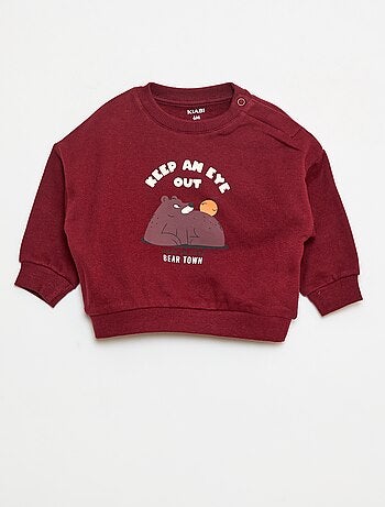 Sudadera de felpa con estampado frontal