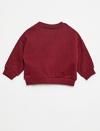 Sudadera de felpa con estampado frontal