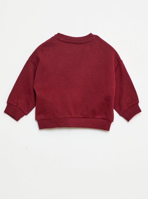 Sudadera de felpa con estampado frontal - Kiabi