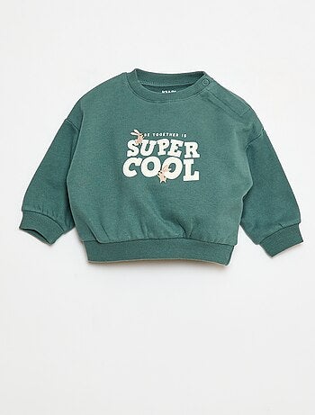Sudadera de felpa con estampado frontal