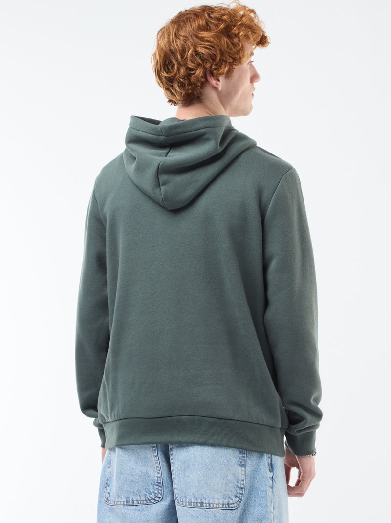 Sudadera de felpa con estampado Kaki - Kiabi