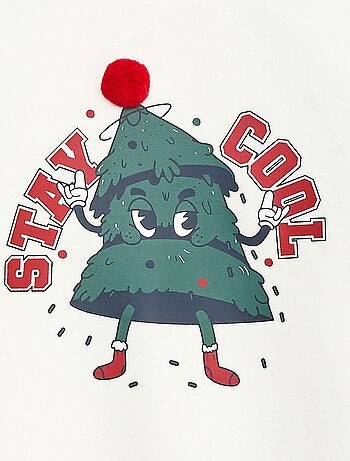 Sudadera de felpa con estampado navideño