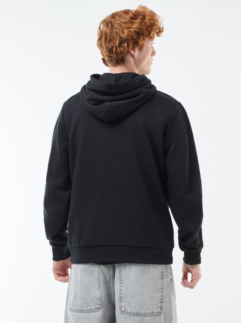 Sudadera de felpa con estampado Negro - Kiabi