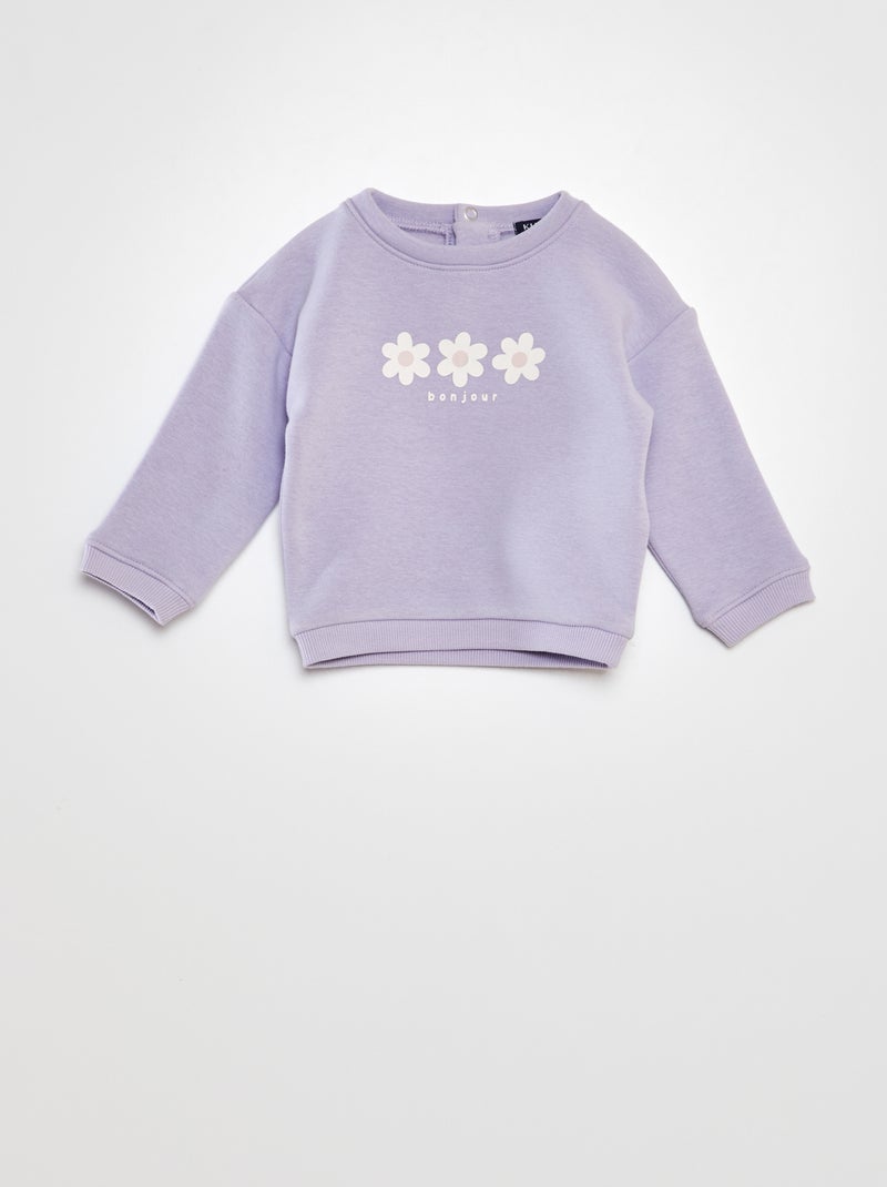 Sudadera de felpa con estampado PURPURA - Kiabi