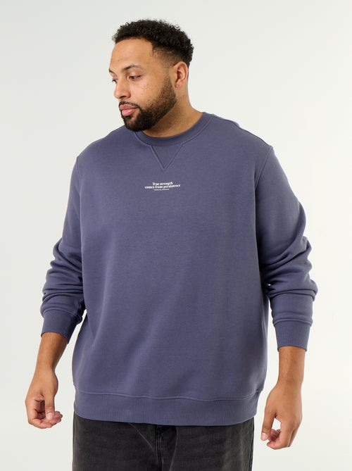 Sudadera de felpa con inscripción - Kiabi