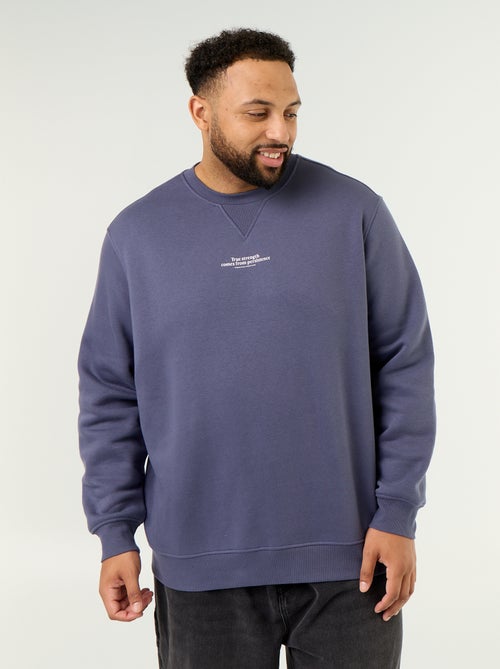 Sudadera de felpa con inscripción - Kiabi