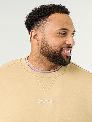 Sudadera de felpa con inscripción