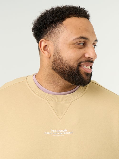 Sudadera de felpa con inscripción - Kiabi