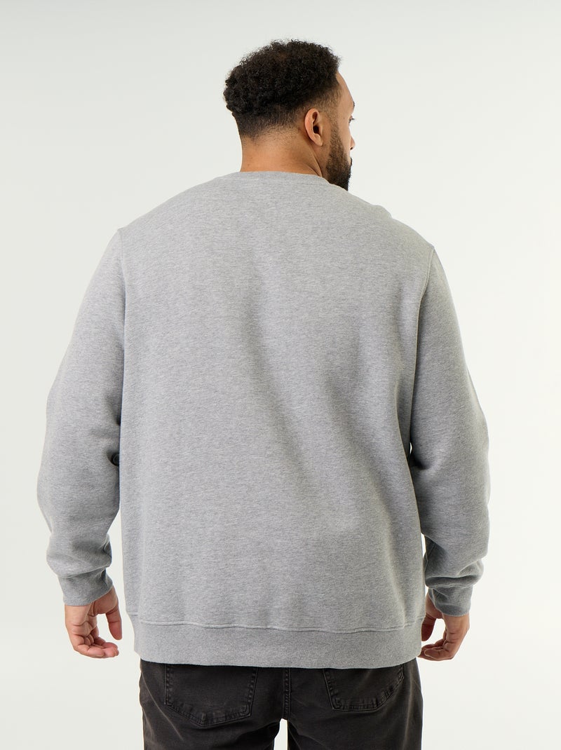 Sudadera de felpa con inscripción Gris - Kiabi