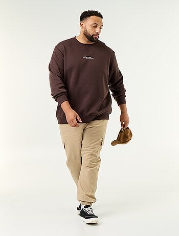Sudadera de felpa con inscripción