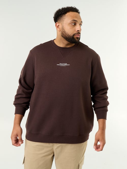 Sudadera de felpa con inscripción - Kiabi Sudadera de felpa con inscripción - Kiabi