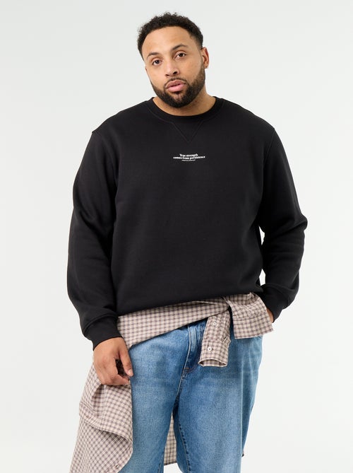 Sudadera de felpa con inscripción - Kiabi Sudadera de felpa con inscripción - Kiabi