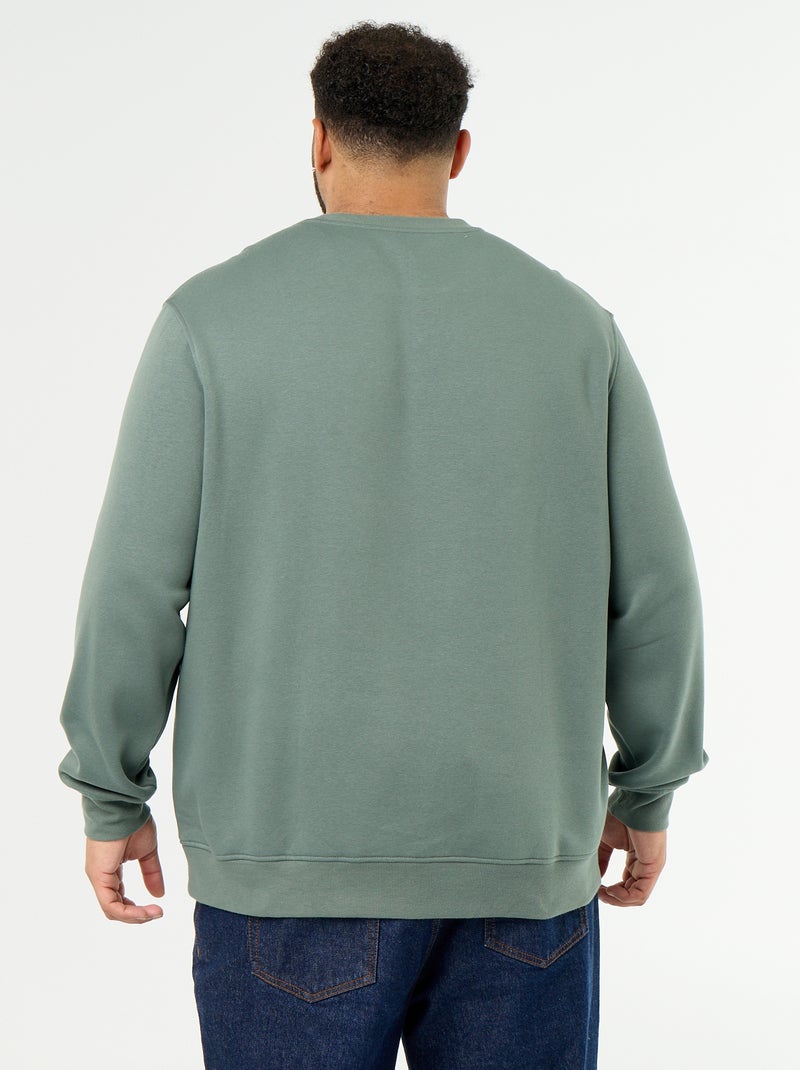 Sudadera de felpa con inscripción Verde - Kiabi