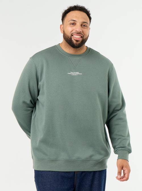 Sudadera de felpa con inscripción - Kiabi Sudadera de felpa con inscripción - Kiabi