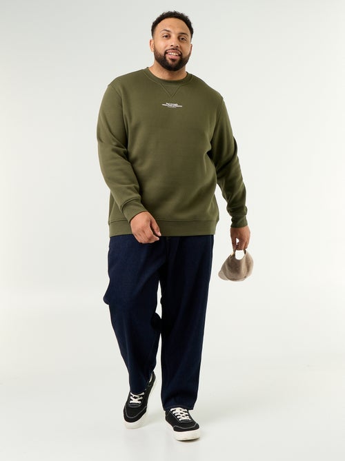 Sudadera de felpa con inscripción - Kiabi