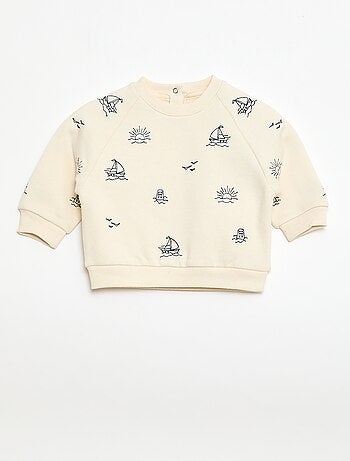 Sudadera de felpa con mangas raglán